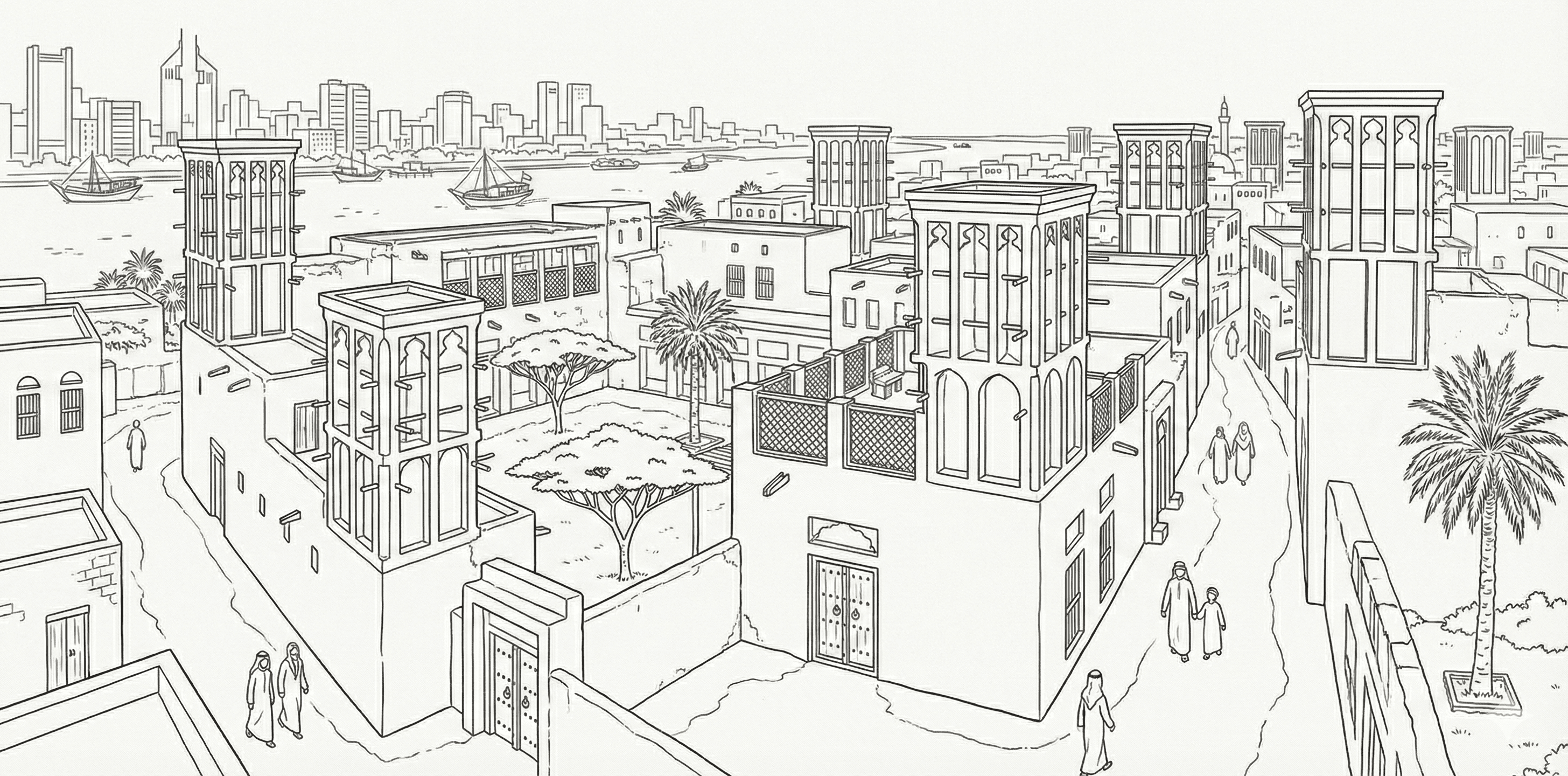 Direct Transfer to Al Fahidi Historical Neighbourhood - Abu Dhabi Corniche to Bur Dubai Direct Transfer to Al Fahidi Historical Neighbourhood from Abu Dhabi Corniche to Bur Dubai - Loop luxury transfer service